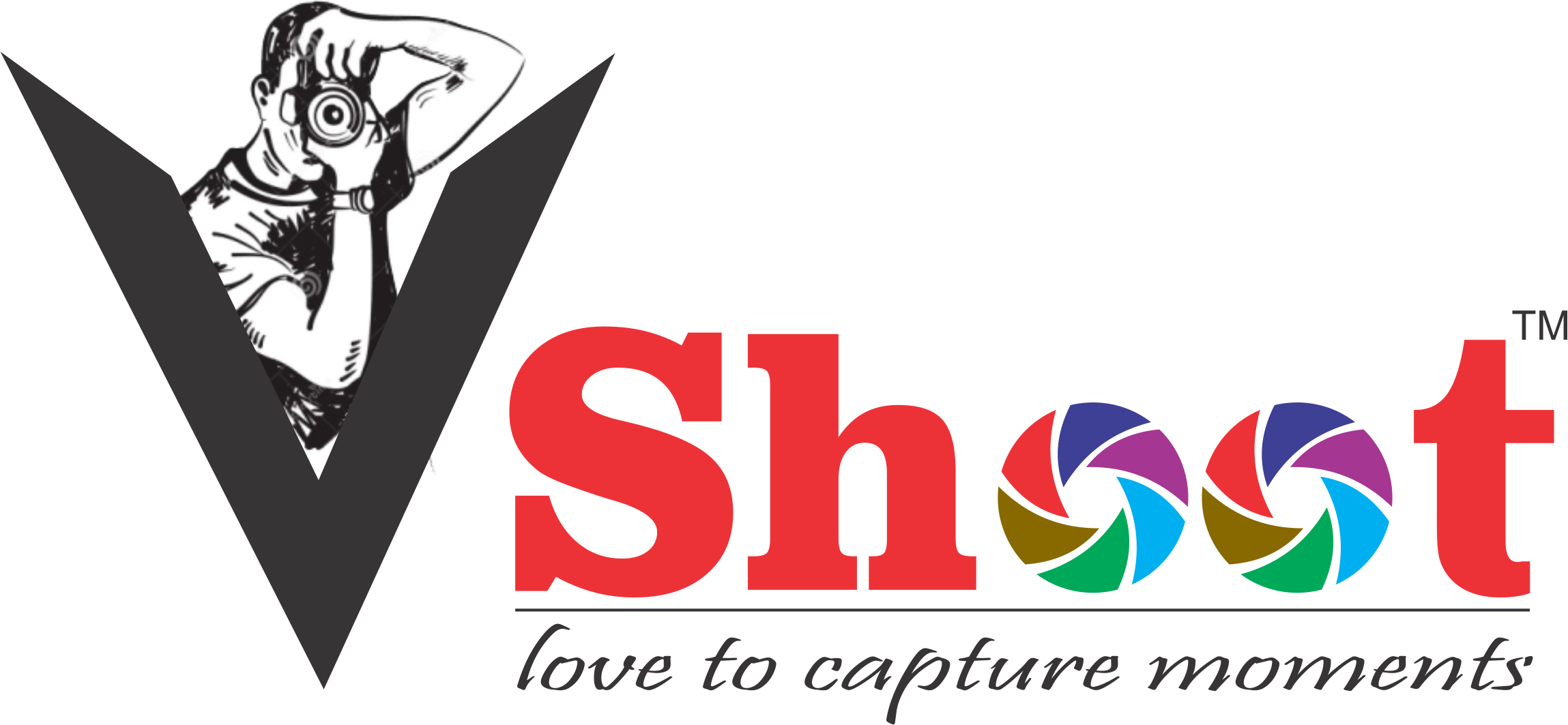 Vshoot - V Photography Logo Png (2298x1063), Png Download