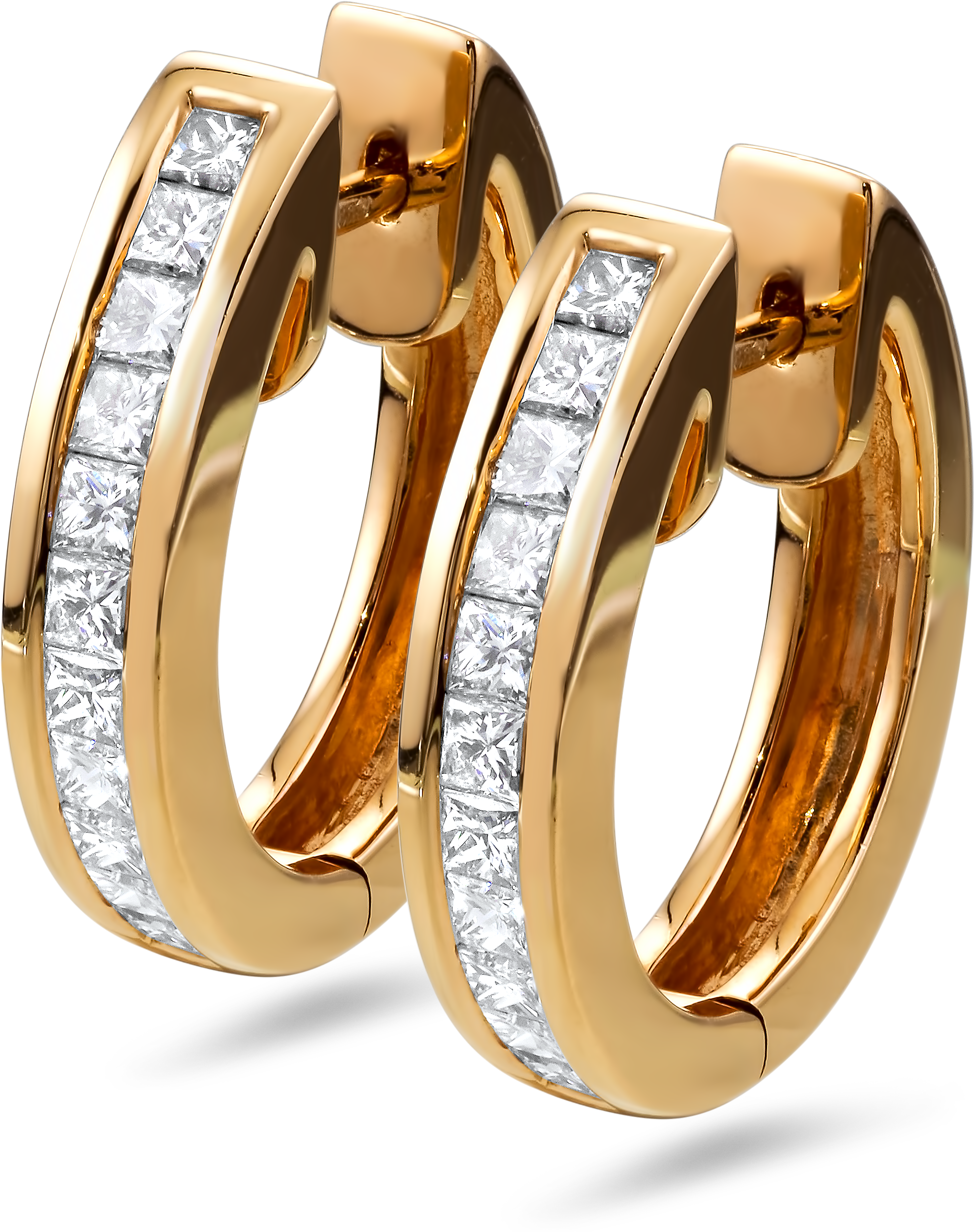 Gold Diamond Earrings Png (2718x2718), Png Download