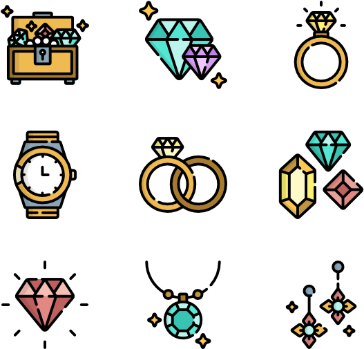 Gold Necklace Png, Vectors, Psd, And Clipart For Free - Jewelry Icon (600x564), Png Download