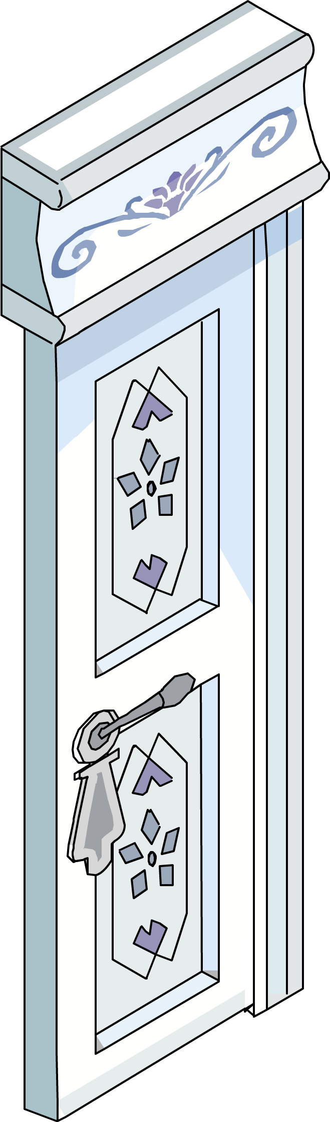 Right Princess Door Icon - Wiki (659x2236), Png Download