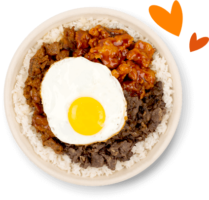 Bibimbap With White Rice, Bulgogi Beef, Spicy Pork, - Meat (424x405), Png Download
