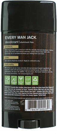 Aluminum Free Deodorant - Every Man Jack Deodorant, Signature Mint, 3 Oz (864x452), Png Download