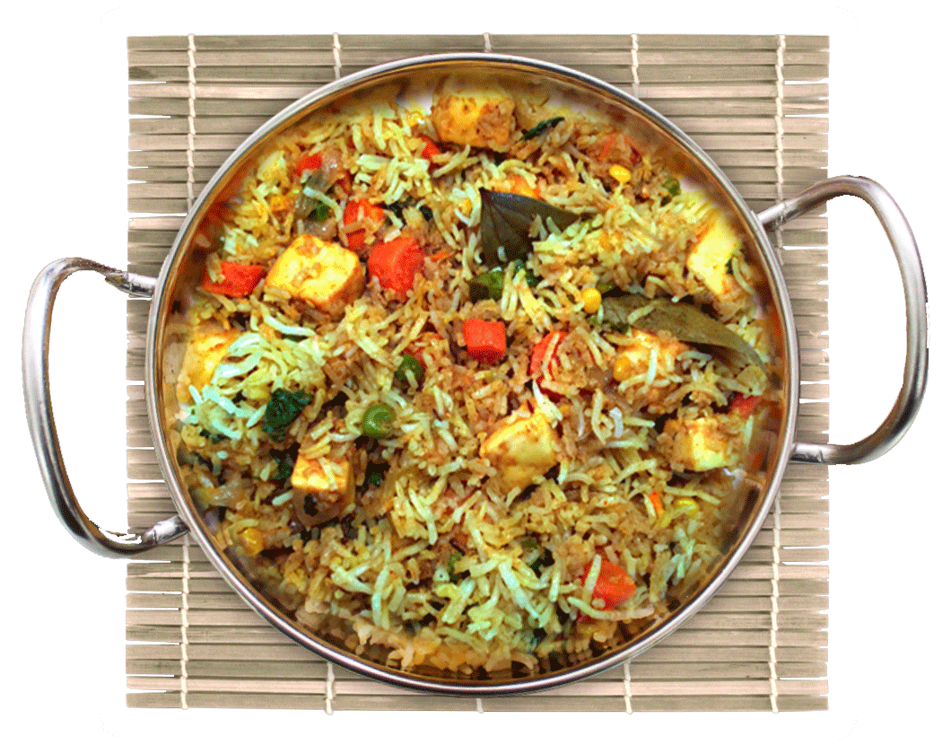 Paneer Tikka Biryani - Biryani (1118x854), Png Download