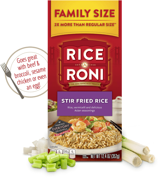 Family Size Stir Fried Rice - Rice A Roni Stir Fried Rice (601x650), Png Download