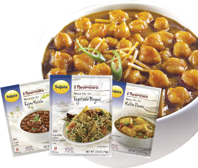 Parampara Sauce Mixes - Parampara Ready To Cook Sauce Mix Chhole Curry (722x646), Png Download