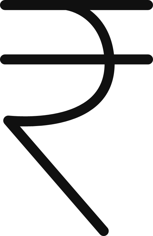 4500 - Outline Picture Of Rupee Symbol (513x792), Png Download
