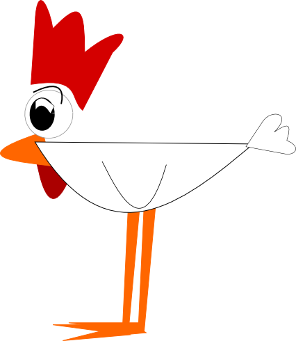 Hen - Funny Chicken Clip Art (426x490), Png Download