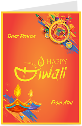 Designer Happy Diwali Greeting Card - Happy Diwali Vector Png (284x426), Png Download