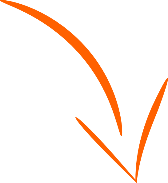 Free Vector Curved Arrow - Curved Orange Arrow Png (546x596), Png Download