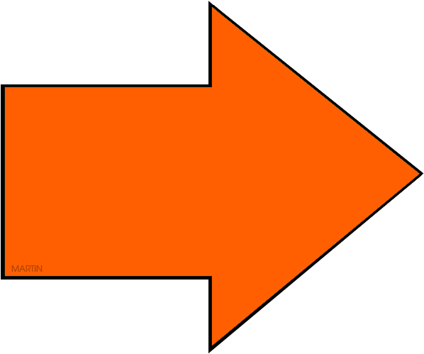 Orange Arrow - Clipart Orange Arrow (633x648), Png Download