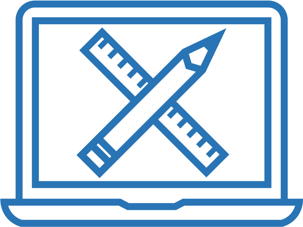 Design Blue - Black And White Design Icon (1000x1000), Png Download