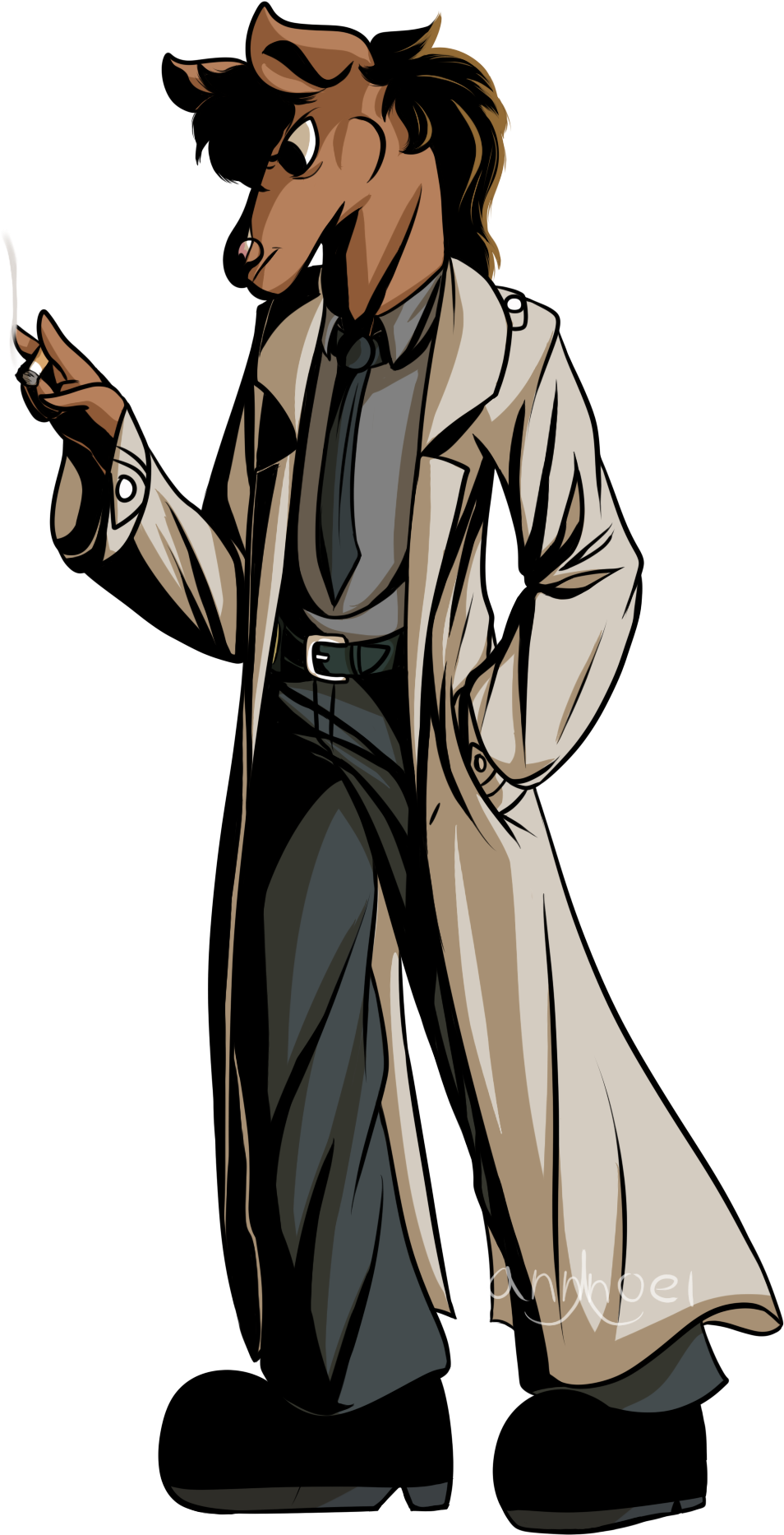 Some Bojack Horseman Fan Art I Made Of Him As Philbert - Illustration (968x1885), Png Download