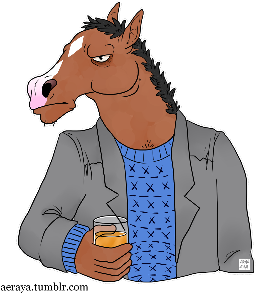 Bojack Horseman On Twitter - Cartoon (1097x1200), Png Download