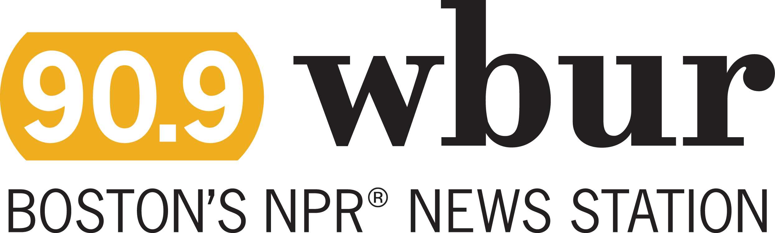 Wbur-logo - Wbur Boston (2491x749), Png Download