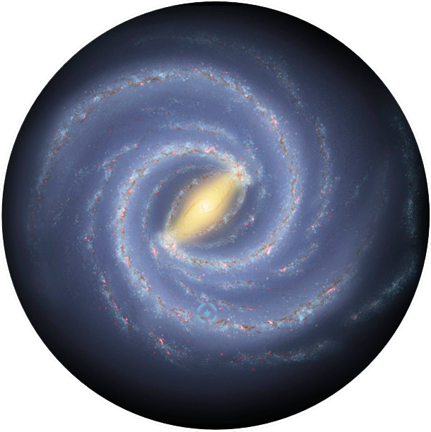 The Galaxy Map - Milky Way Galaxy Black Hole (610x611), Png Download