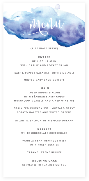 Watercolour Menu - Watercolor Painting (319x633), Png Download