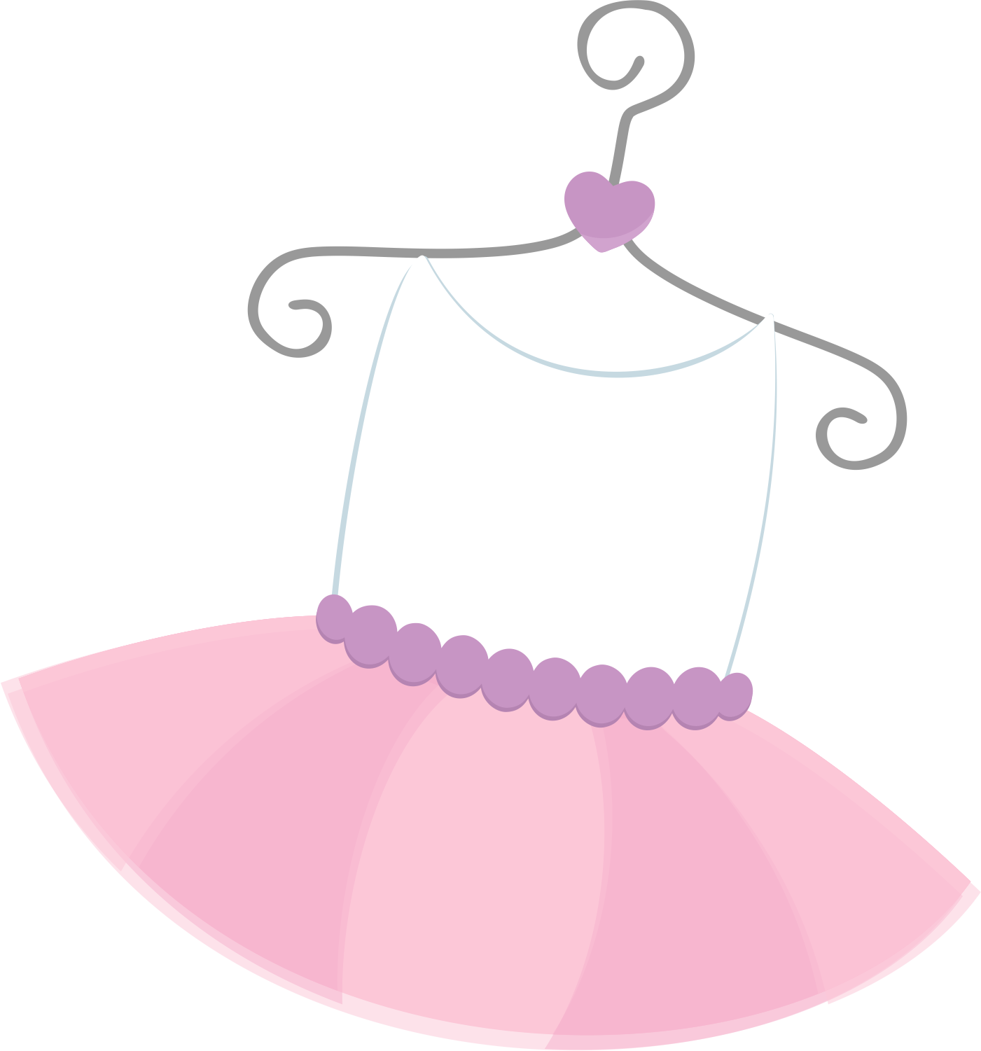Clip Black And White Download Iiumeur Uqheg Png Ballet - Clip Art Of Baby Doll Pink Dress (1401x1501), Png Download