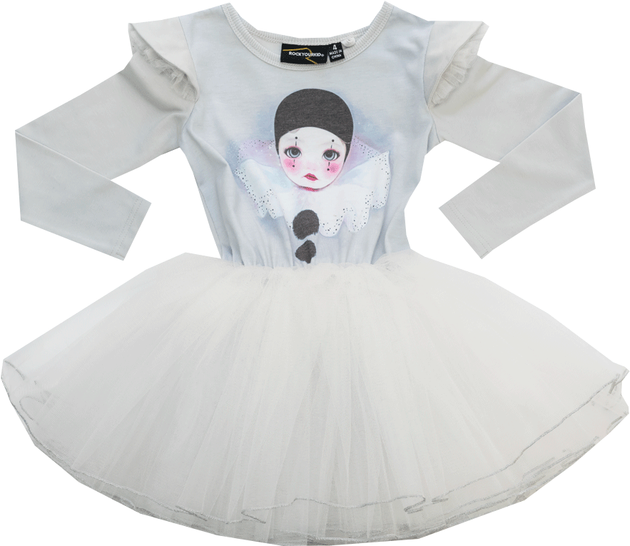 Rock Your Baby Circus Long Sleeve Tutu Dress - Girl (1000x1000), Png Download