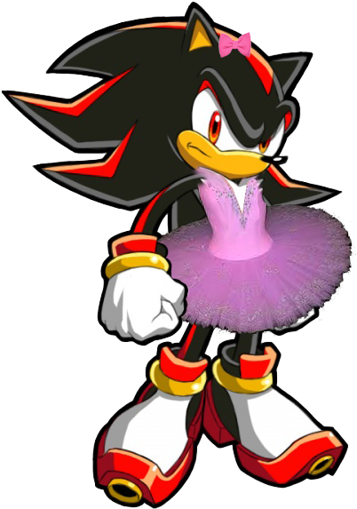 Shadow-tutu - Shadow The Hedgehog As A Girl (493x584), Png Download