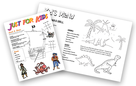 Kids Menus - Kids Menu Template (457x291), Png Download