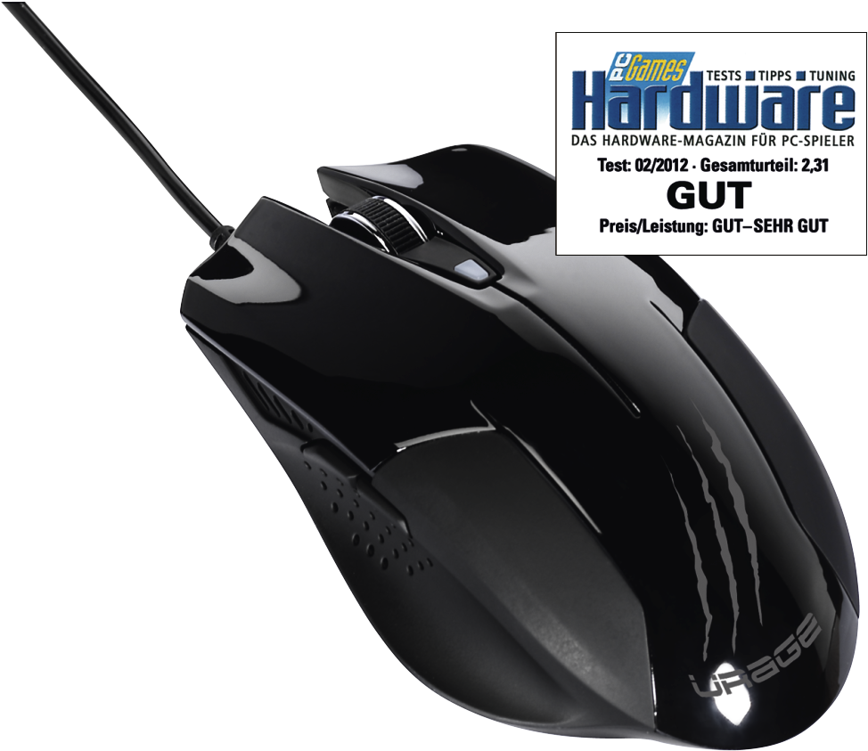 Gaming Mouse - Hama Urage Evo (1100x1100), Png Download