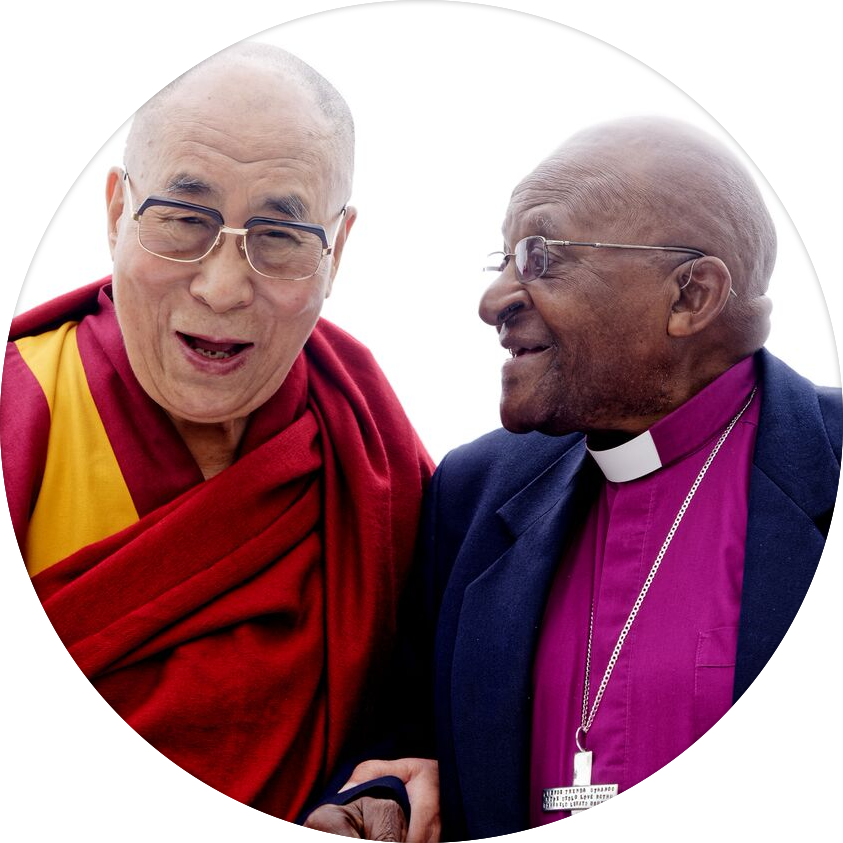 Dalai Lama Png High-quality Image - Archbishop Desmond Tutu And Dalai Lama (843x843), Png Download