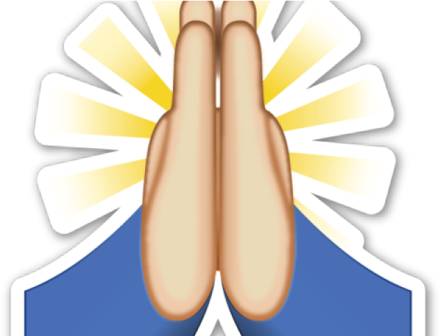 Hand Emoji Clipart Pray - Emoji Orando Png (640x480), Png Download