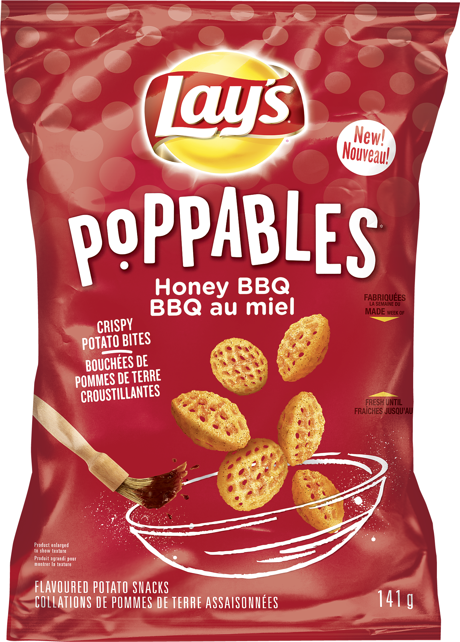Lay's Popppables™ Honey Bbq Potato Snacks - Lay's Original Wavy Potato Chips (1707x2259), Png Download