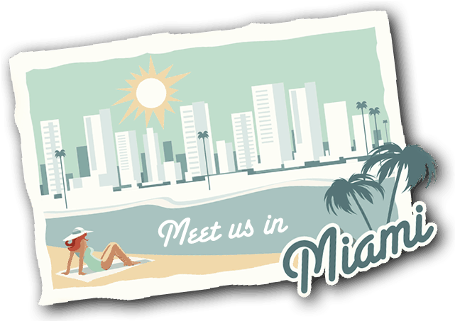 2015 Ata Conference - Illustrated Beach Postcard (655x452), Png Download