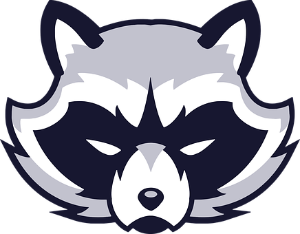 Animal Face Logo Raccoon Vicious Wild Logo - Racoon Vector (436x340), Png Download