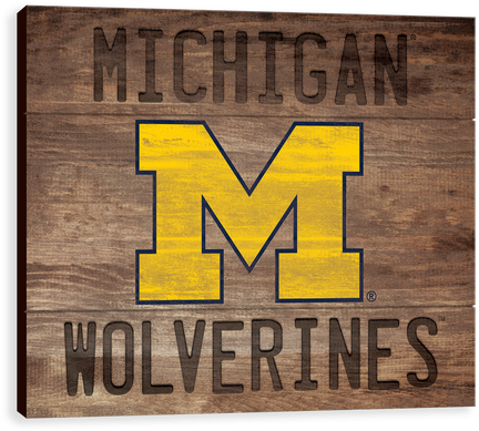 Michigan Wolverines Wood Burn - Michigan Wolverines (500x500), Png Download
