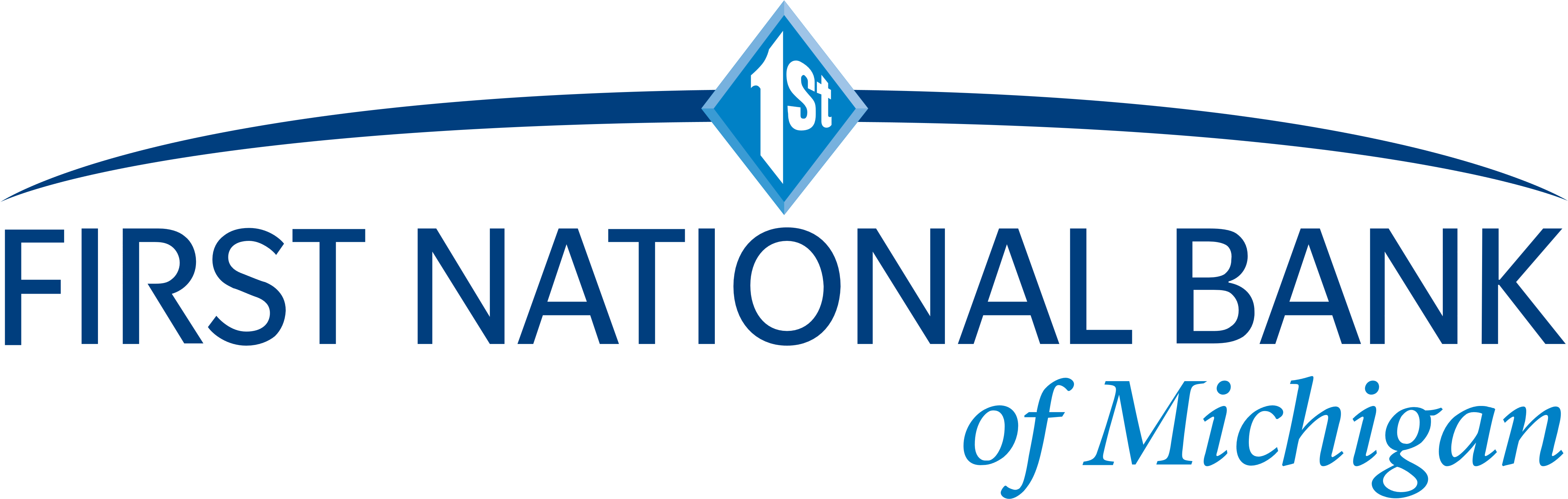 First National Bank Of Michigan (4580x1471), Png Download