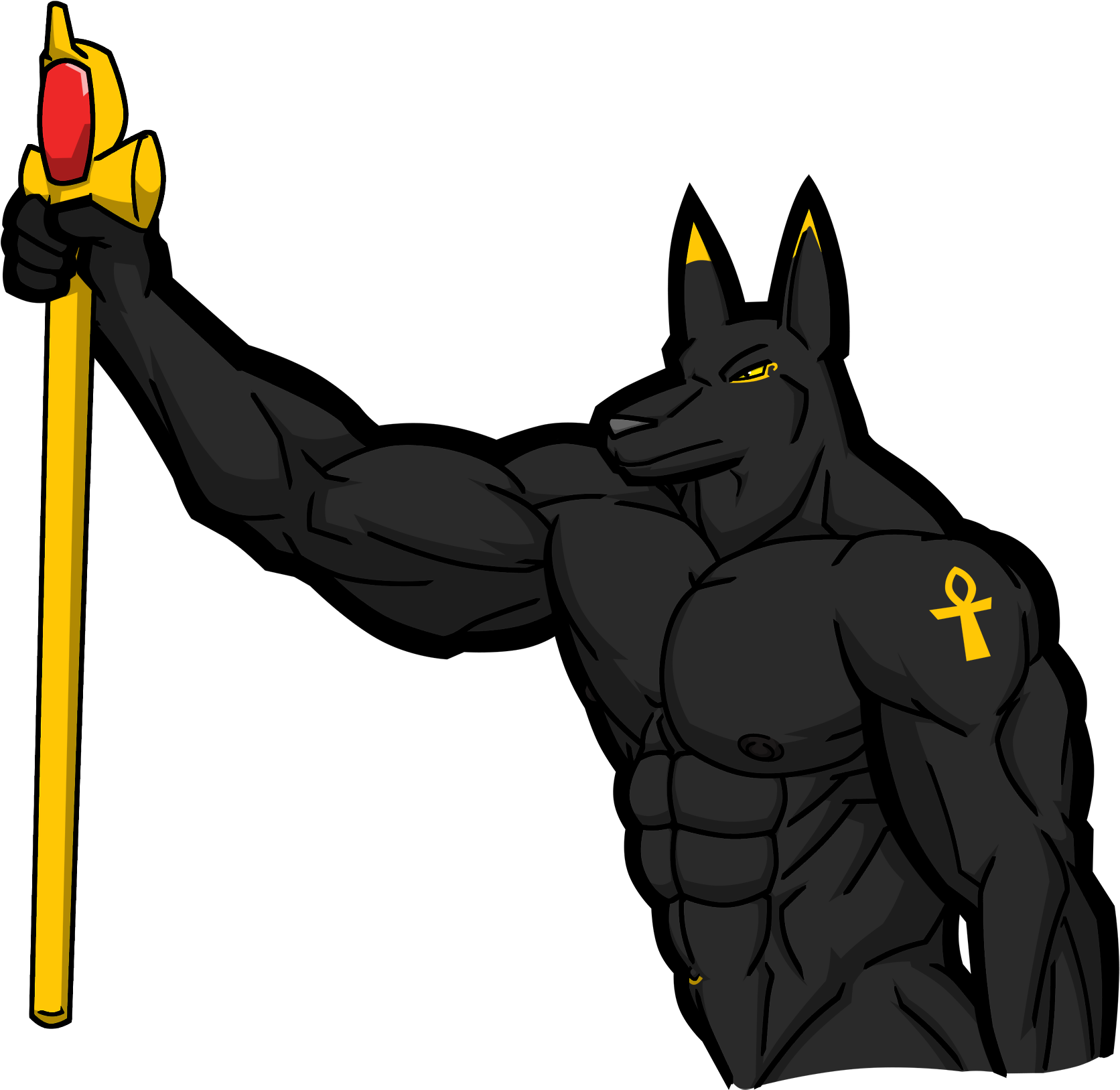 A New Year Anubis - Anubis Muscle (1700x1700), Png Download