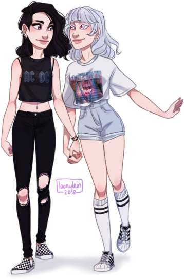 2 - Girl Anime Yin And Yang (500x588), Png Download