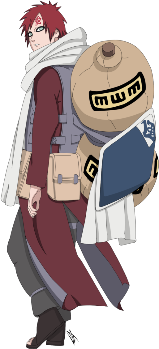 Kanji Drawing Naruto Shippuden Gaara - Gaara Kazekage (642x1243), Png Download