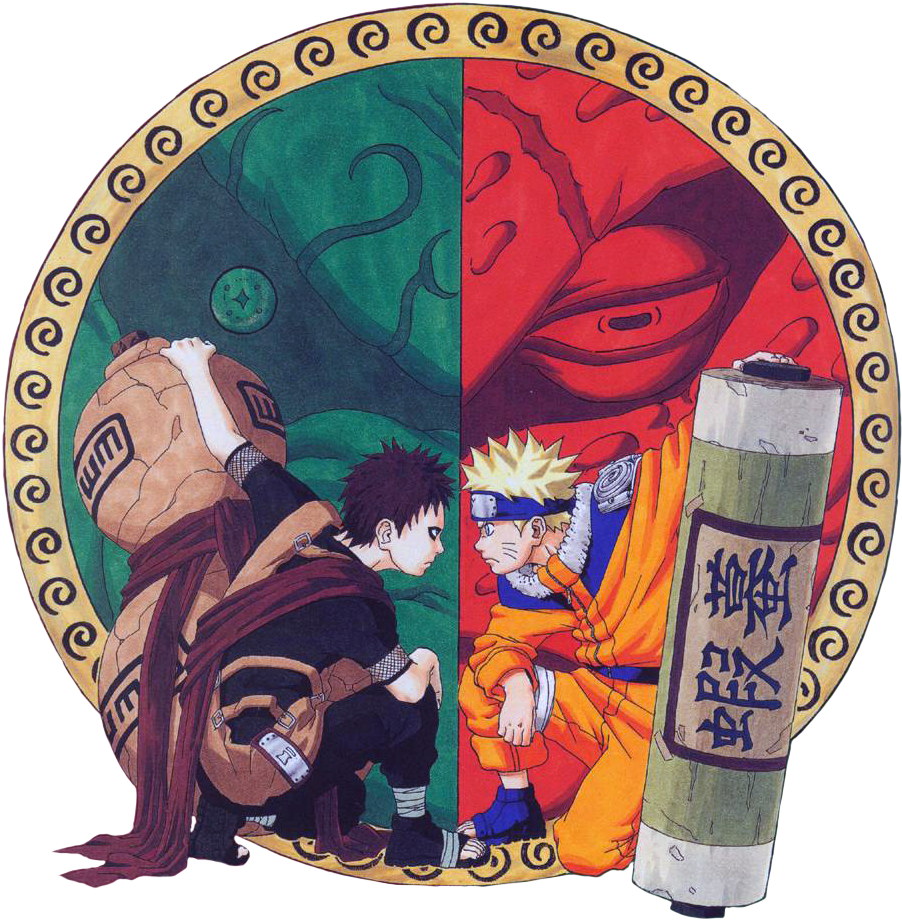 Uzumaki Naruto And Gaara - Naruto Volume 15 Cover (1000x1000), Png Download