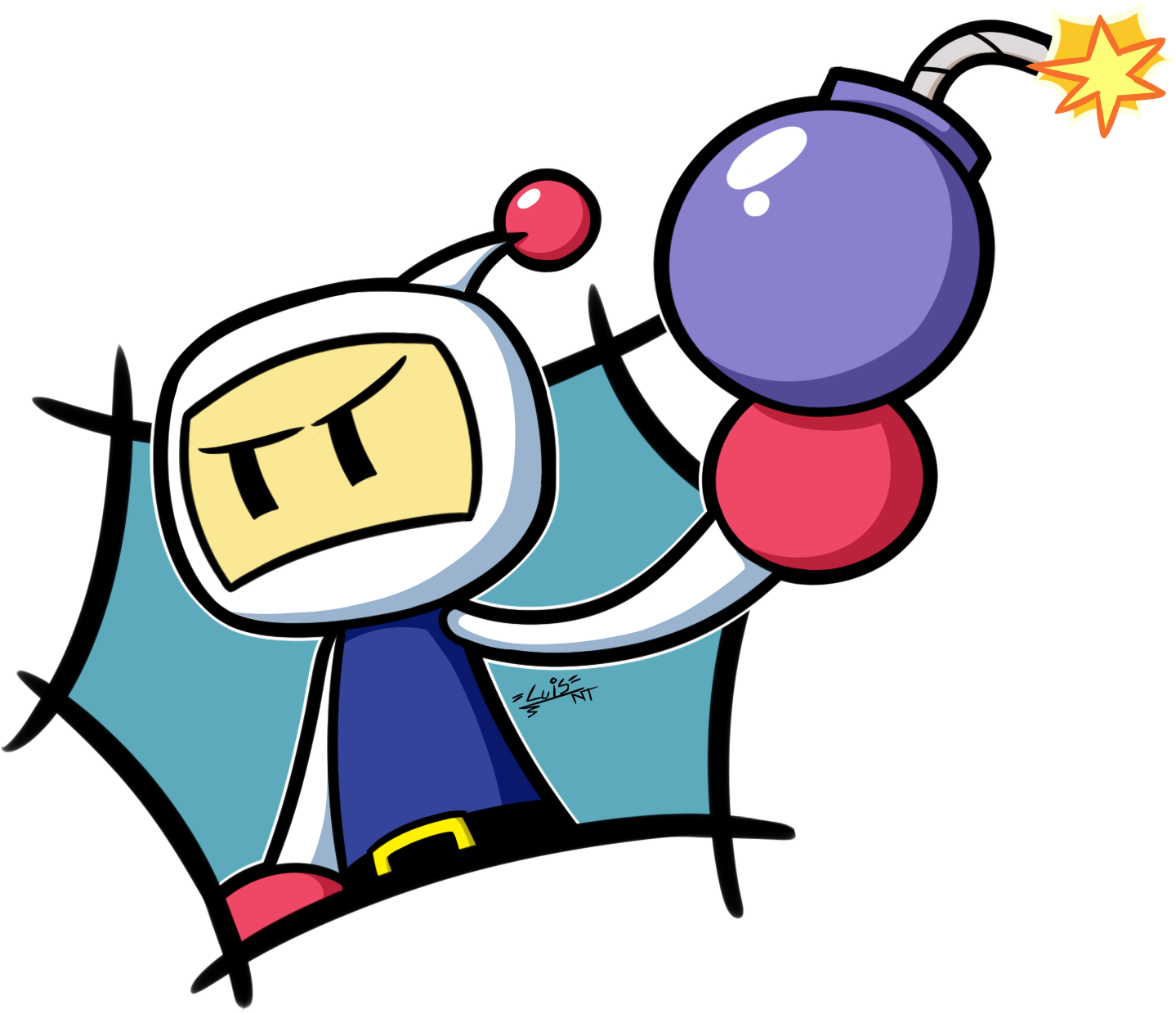 Author Comments - Bomberman Art Newgrounds (1600x1350), Png Download