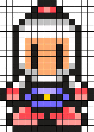 Nintendo Bomberman Perler Bead Pattern / Bead Sprite - Bomberman Perler Beads (316x442), Png Download