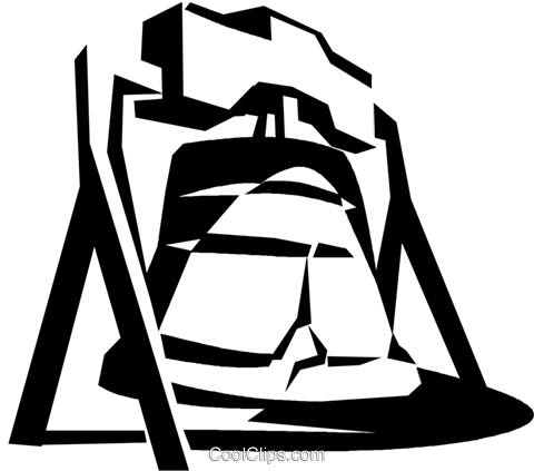 Liberty Bell Royalty Free Vector Clip Art Illustration - Library (480x423), Png Download