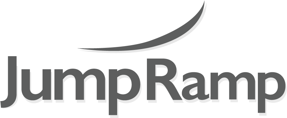 Jump Ramp Grey Logo - Graphic Design (1000x415), Png Download