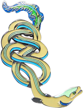 Knotted Eel Pin - Eel (570x570), Png Download