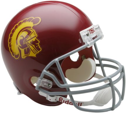 Usc Trojans Ncaa Replica Full Size Helmet - Washington Redskins Throwback Helmets (475x429), Png Download