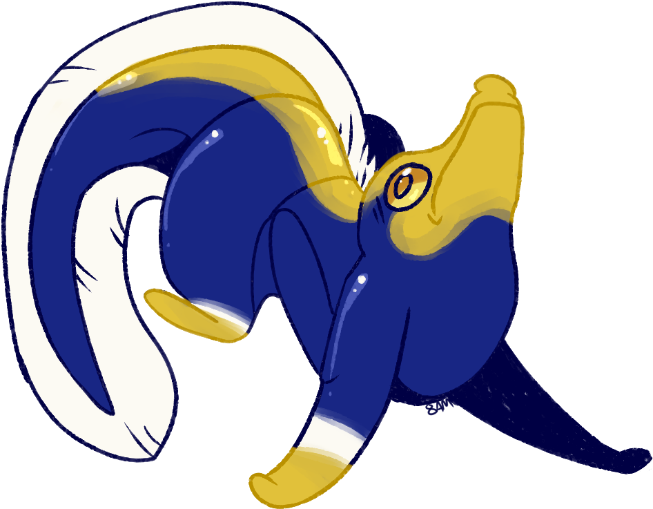 Slippery Eel - Cartoon (950x743), Png Download