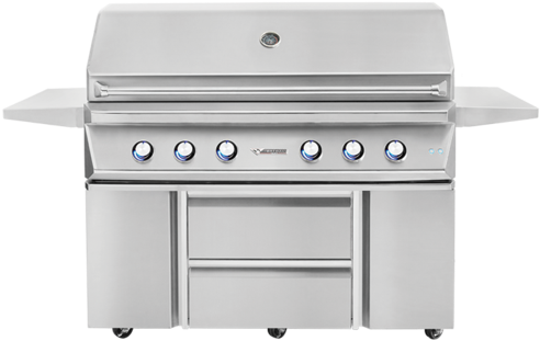 Portable Twin Eagles 54" Outdoor Gas Grill On A Cart - Twin Eagles Tegb54sd-b Door And Drawers Grill Base, (550x413), Png Download