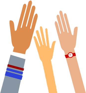 Illustration Of Hands - Employee Illustration Png (605x440), Png Download