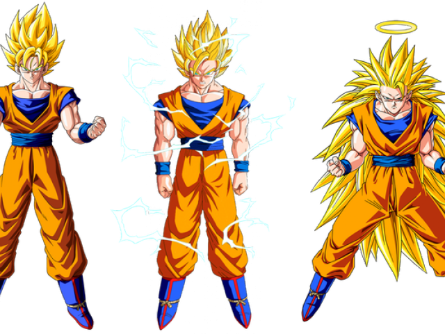 Goku Clipart Super Saiyan God - Goku Ssj 1 And 2 (640x480), Png Download