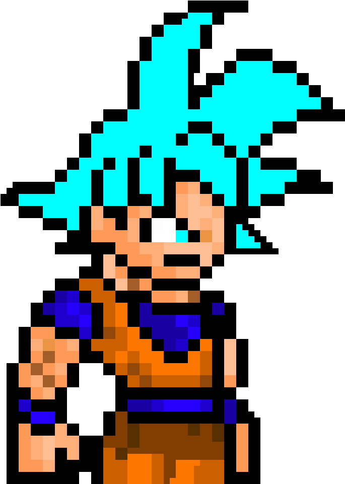 Super Saiyan God Blue - Goku Ultra Instinct Mastered Pixel Art (1200x1200), Png Download