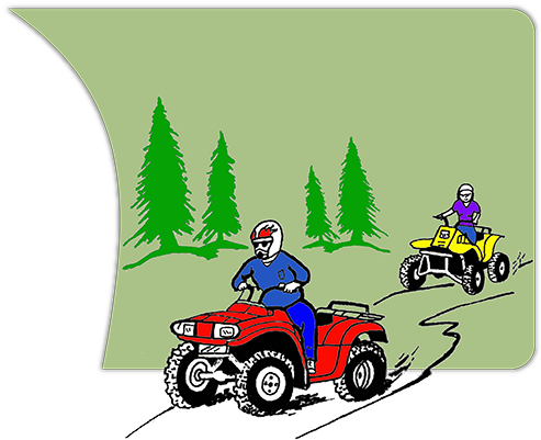 Over The Hills Gang Atv Club - Atv Trail Clip Art (500x412), Png Download