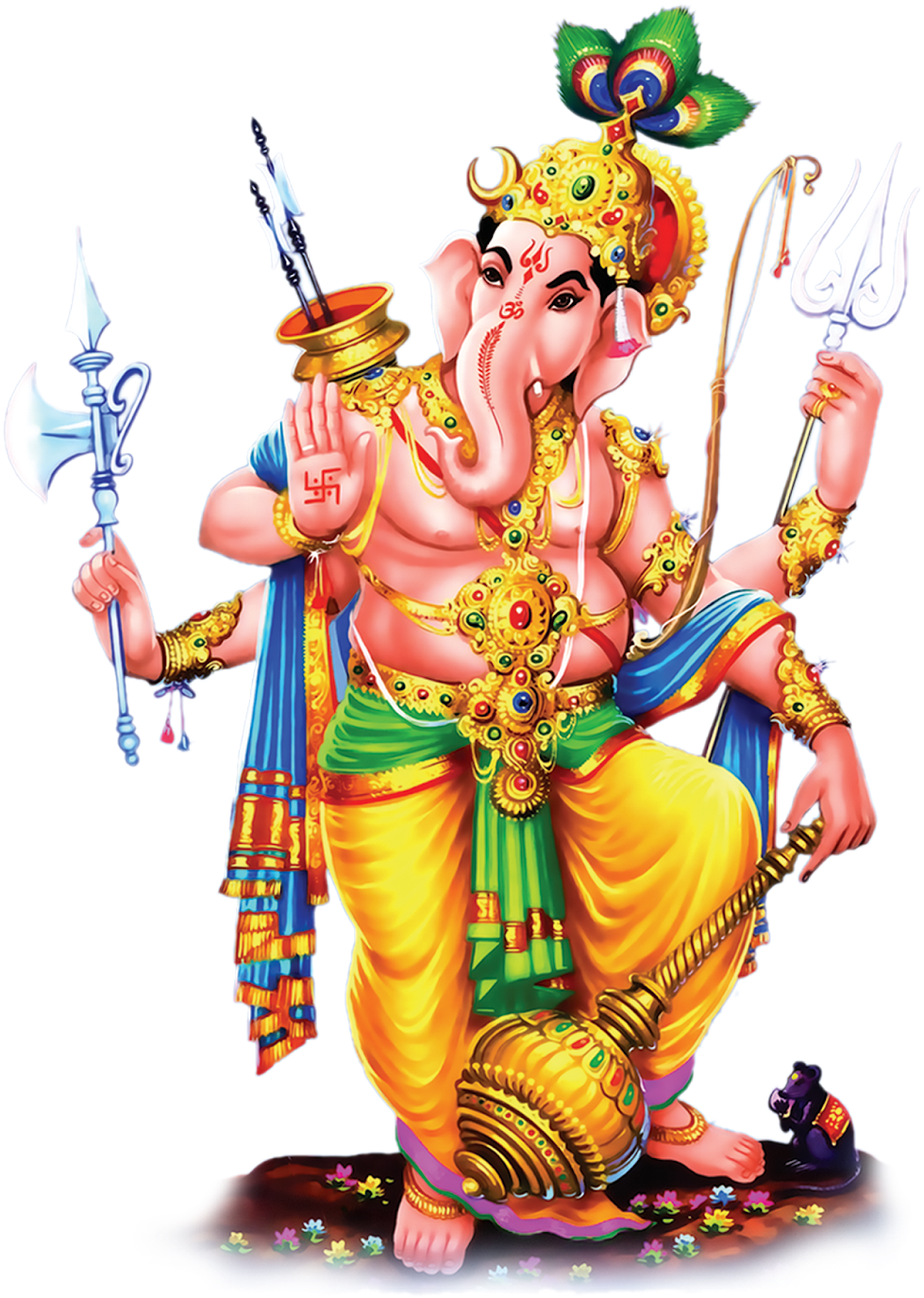 Lord Vinayaka Ganesh Standing Hd Png Images Photos - Ganapathi (1302x1600), Png Download