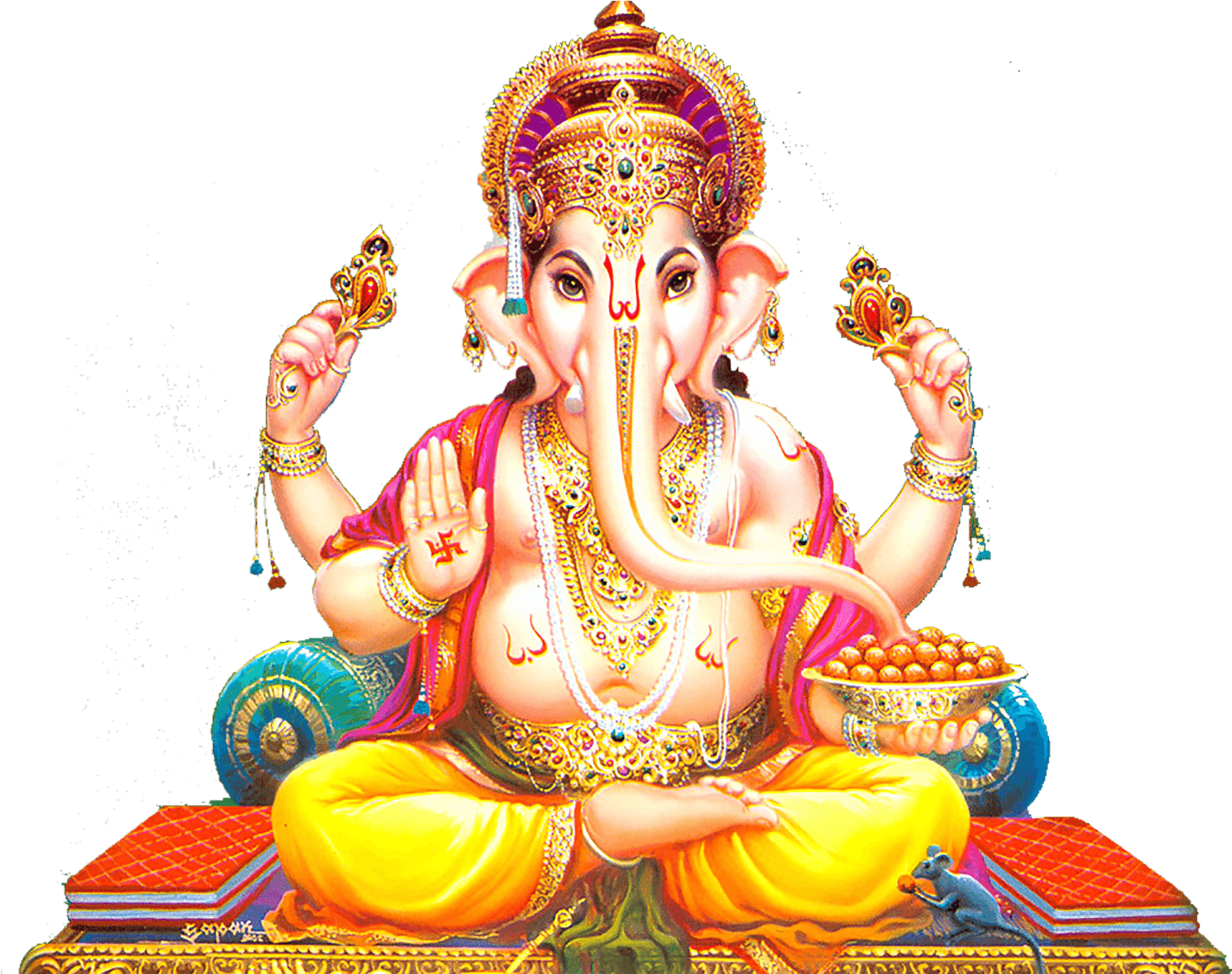 Vinayaka - Om Gan Ganpataye Namah In Hindi (1920x1440), Png Download